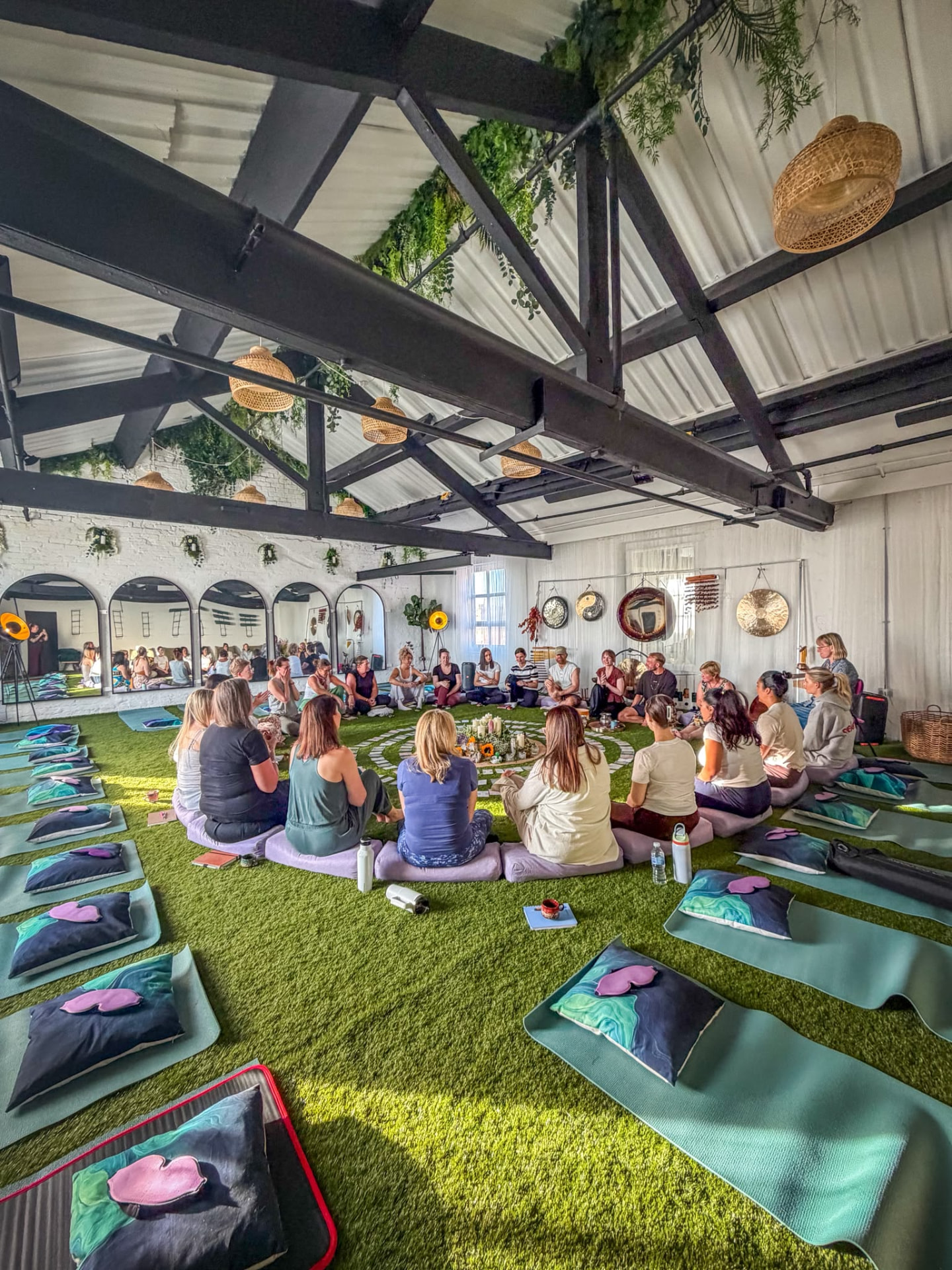 A Transcend community gathering in the studio